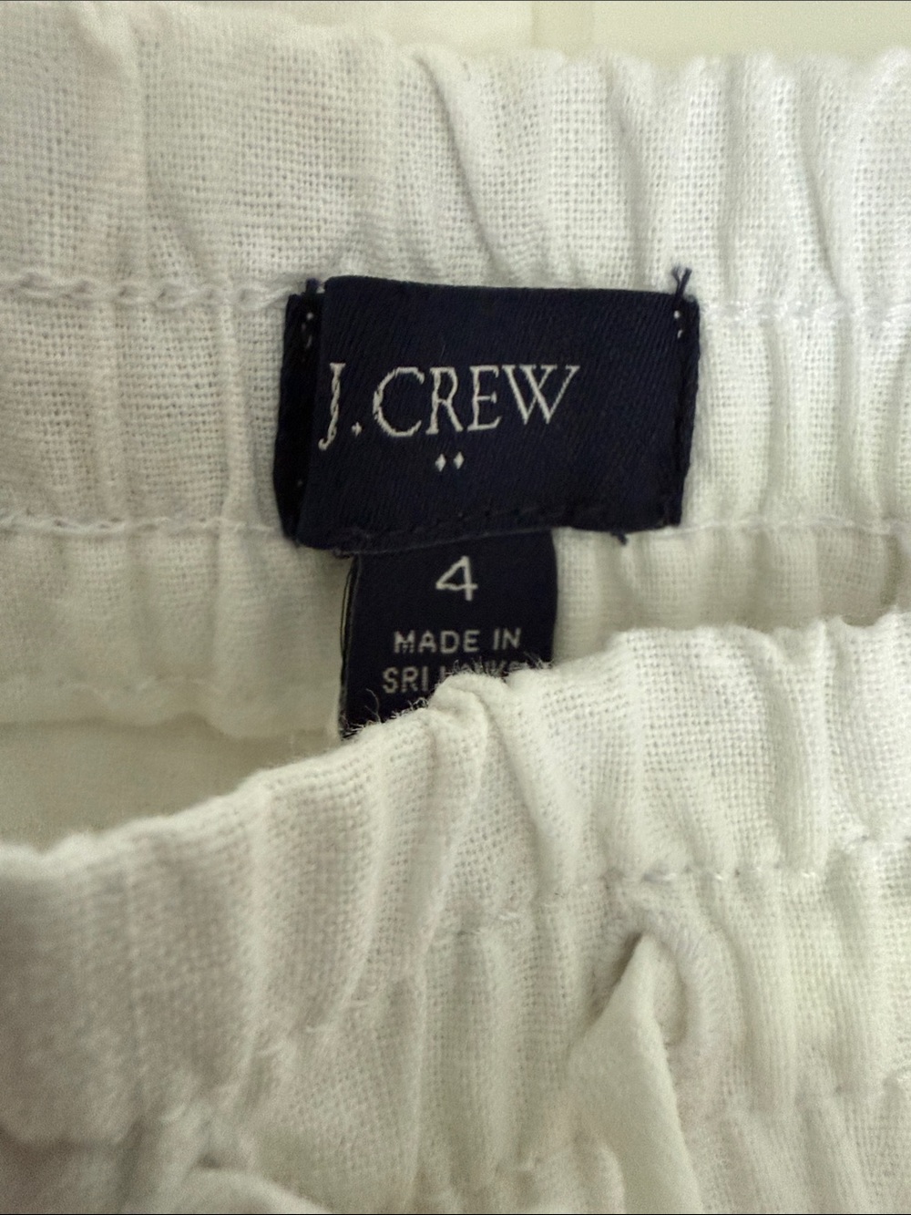 NWOT woMen's White Drawstring Casual Linen Pants - Picture 2 of 3